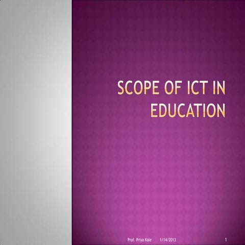 Scope of ict in education