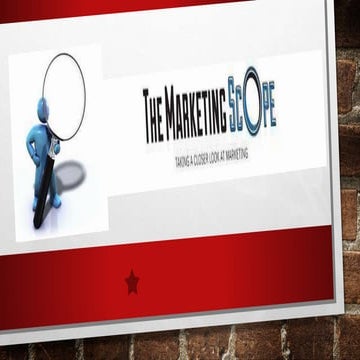 Scope of marketing