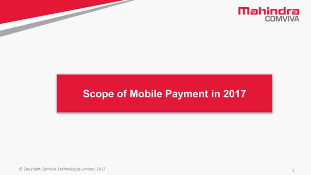 Scope of mobile payment in 2017
