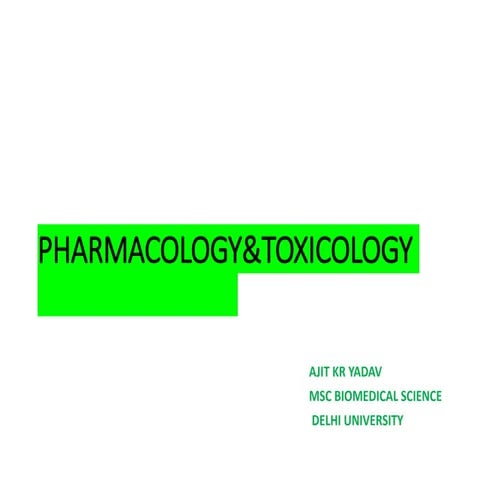 Scope Of Pharmacology Ppt