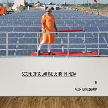 Scope of solar industry in india