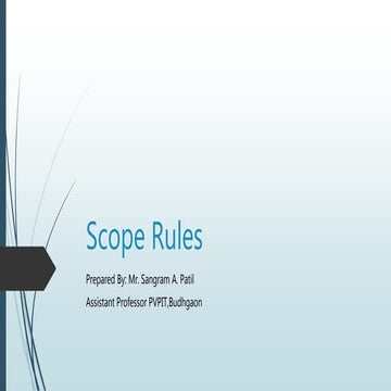Variable scopes