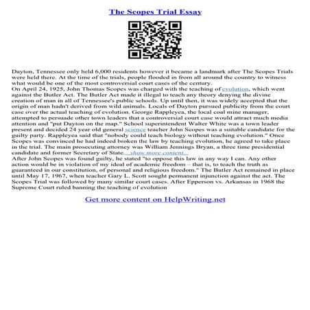 Scopes Trial Essay