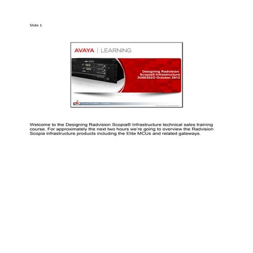 Scopia Infrastructure Guide