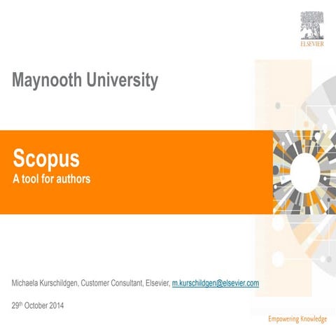 Scopus author seminar maynooth_29 10 2014