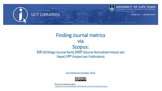 Impact factor of Journal as per Journal citation report, SNIP, SJR, IPP ...