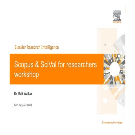 Scopus & SciVal Training for Researchers