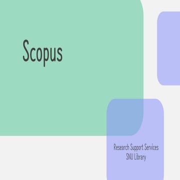 How to use Scopus in English | PPT