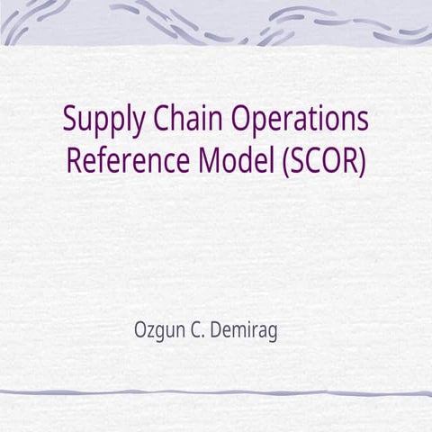 Scor model | PPTX