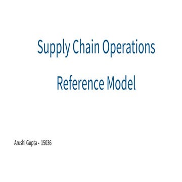 Supply Chain Operations Reference Model