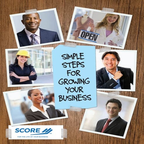 Score Free Business Consulting Simple Steps Growing Your Business - Workbook
