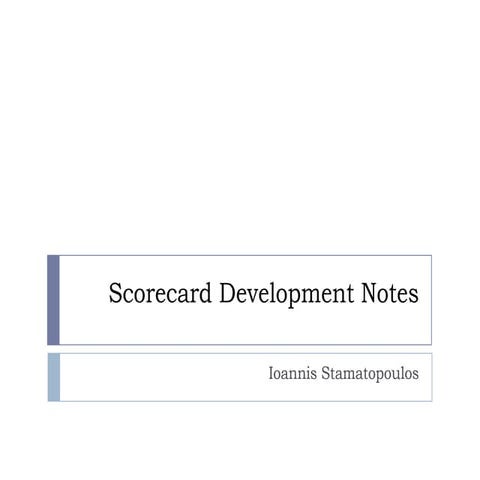 Scorecard Development | PPTX