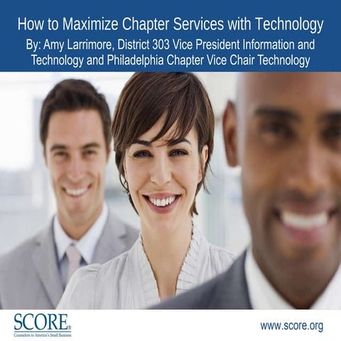 SCORE Peer Learning: Increasing your services with Technology