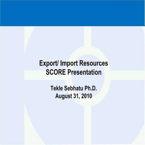 Score Presentation Iv