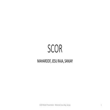 Scor model