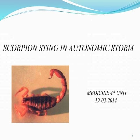 Scorpion sting