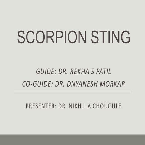 Scorpion sting
