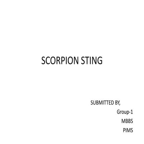 Scorpion sting 