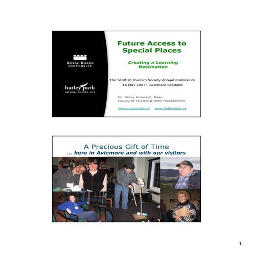 Future Access to Special Places: Creating a Learning Destination