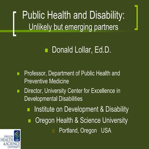 Disability and Public Health Emerging Partners