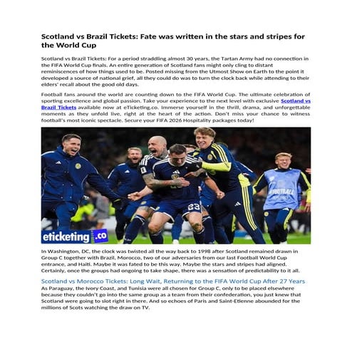 Scotland vs Brazil Tickets Fate was written in the stars and stripes for the World Cup.docx