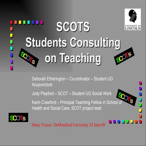 Students Consulting on Teaching