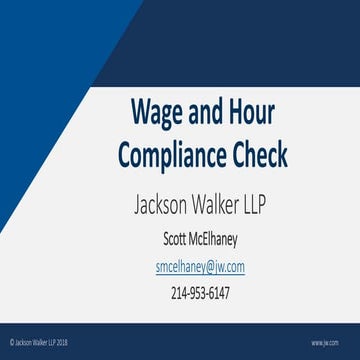 Wage and Hour Compliance Check