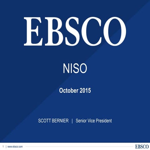 2015 NISO Forum: The Future of Library Resource Discovery