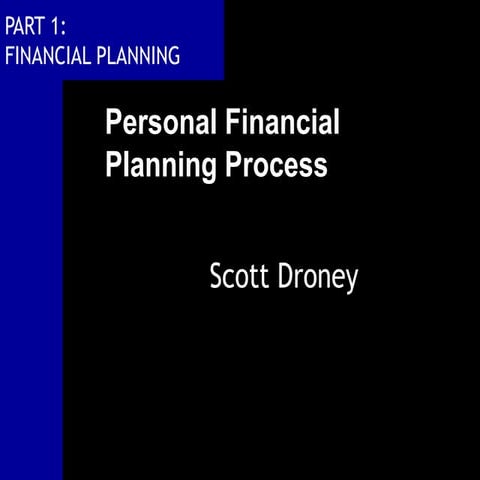 Scott droney - personal financial planning process