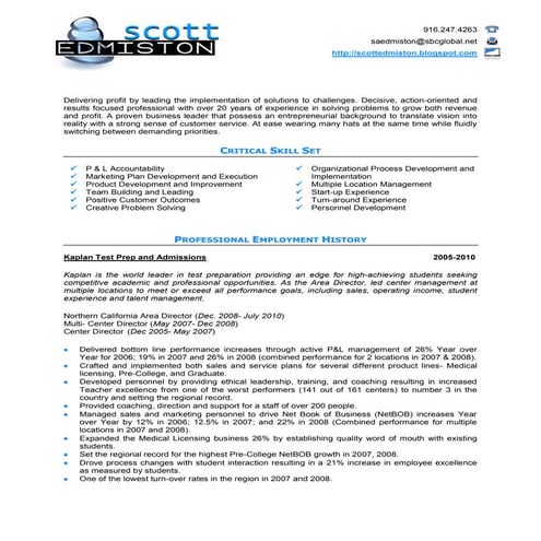 Scott Edmiston Resume