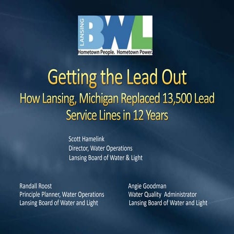 Getting the Lead Out: How Lansing, Michigan Replaced 13,500 Lead Service Lines in 12 Years