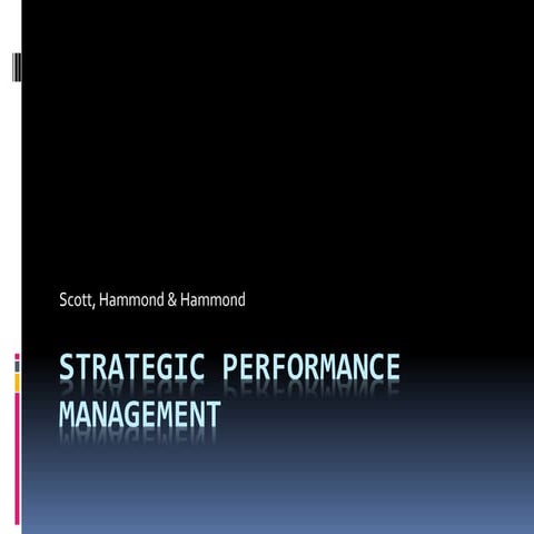 Strategic Performance Management
