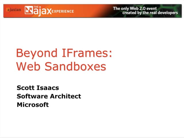 Scott Isaacs Presentationajaxexperience (Final)