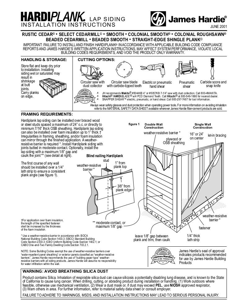 James Hardie Coverage Chart