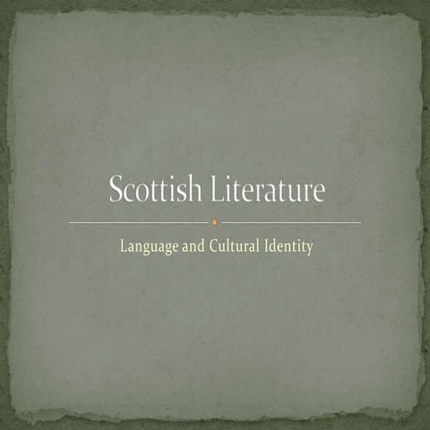 Scottish literature | PPTX