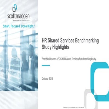 ScottMadden HR Shared Services Benchmarking Study Highlights 2019