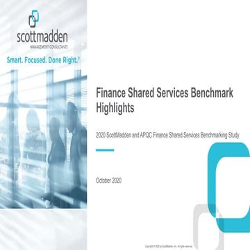 ScottMadden Finance Shared Services Benchmark Highlights 2020