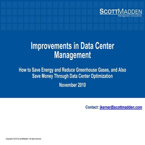 Improvements in Data Center Management