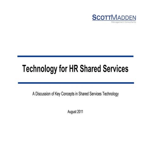 HR Shared Services Technologies