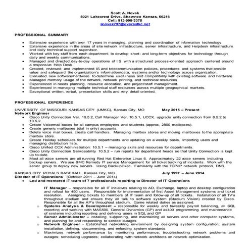 Scott Novak - Resume