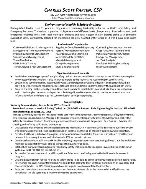 David+Leidner+Safety+Manager+Resume++June+2016 | PDF