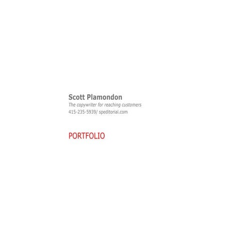 Scott Plamondon Portfolio