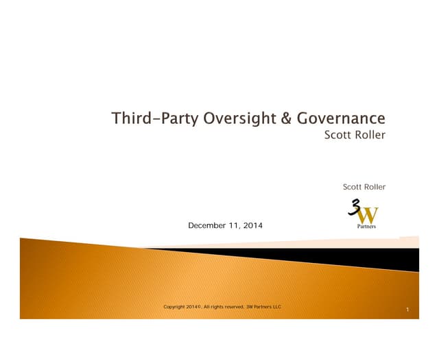 Third-Party Oversight & Governance