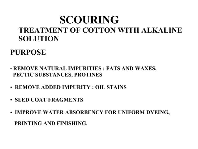 Scouring PPT Scouring PPT