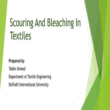 Scouring and bleaching in textiles
