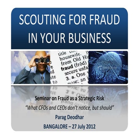 Scouting For Fraud - Parag Deodhar