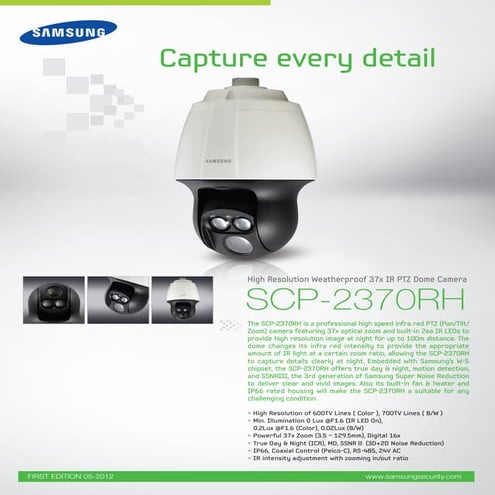 Samsung Techwin SCP-2370RH Data Sheet