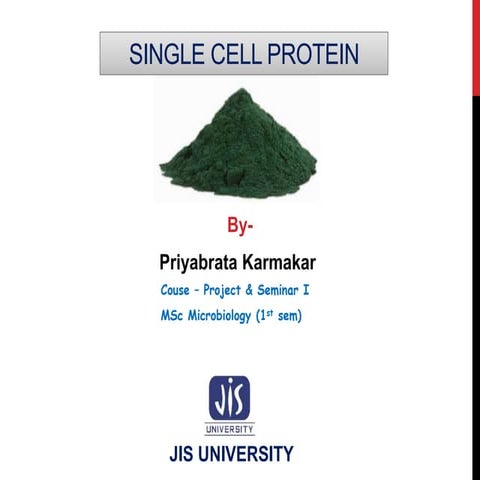 Single Cell Protein - Slideshare PPT