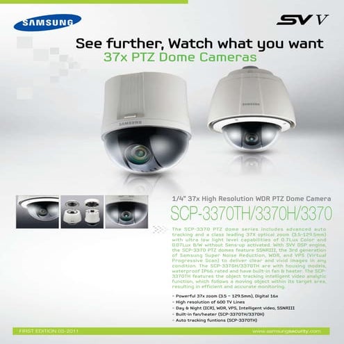 Samsung Techwin SCP-3370H Data Sheet