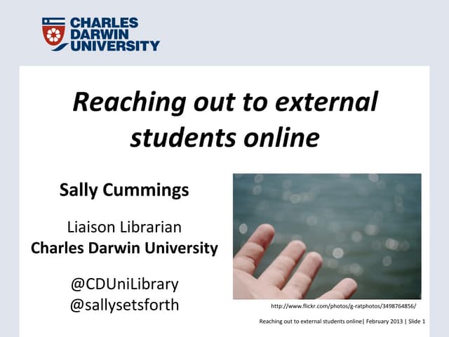 Reaching out to external students online